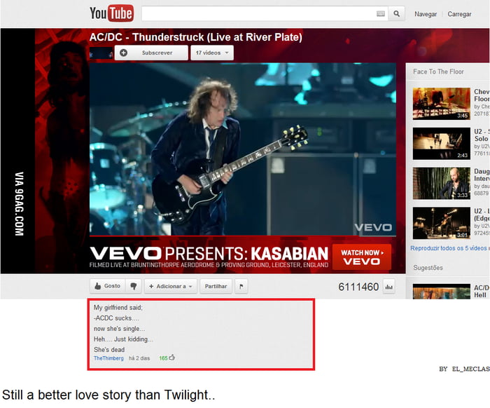 EPIC AC//DC Youtube Coment - 9GAG