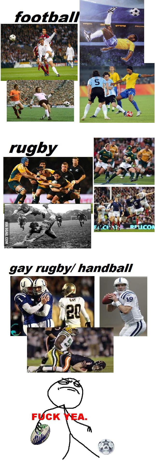 Football rugby and handball 9GAG