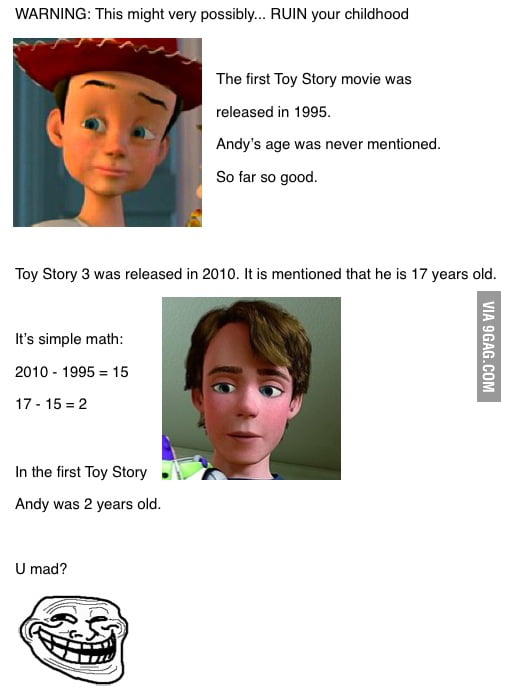 Andy's age - 9GAG