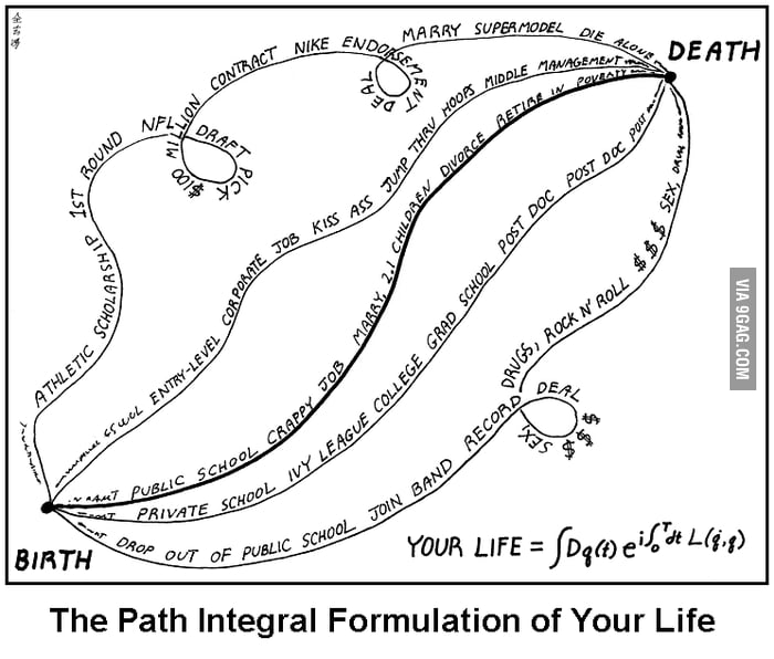 The Path Integral Formulation Of Your Life - 9GAG