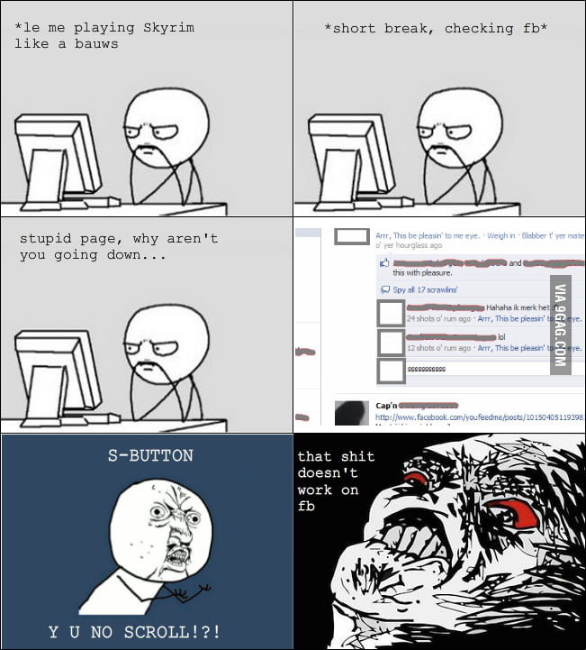 Skyrim facebook rage - 9GAG