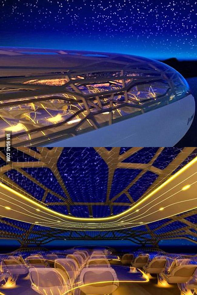 Airplane with Glass Roof by Airbus until 2050 9GAG