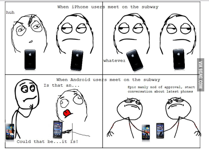 Apple users VS Android users - 9GAG