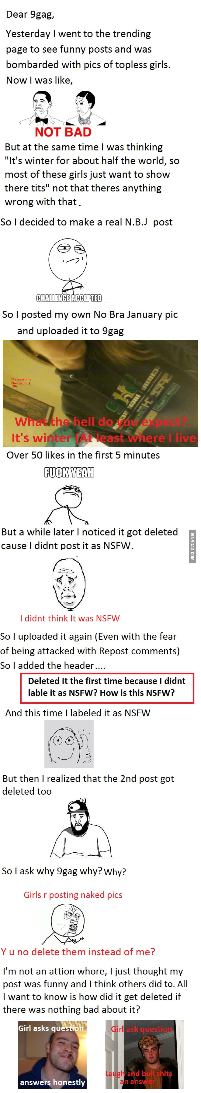 Y u delete me - 9GAG