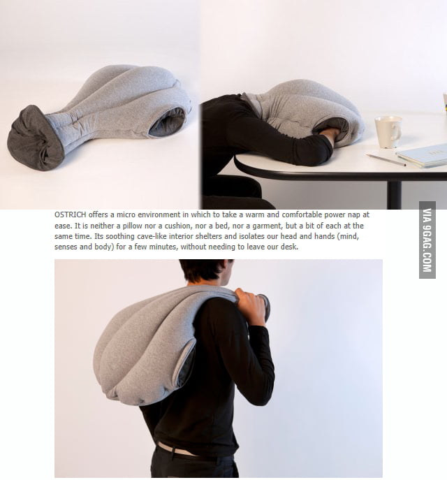 Ostrich pillow lets you s pillow lets you sleep at your ...
