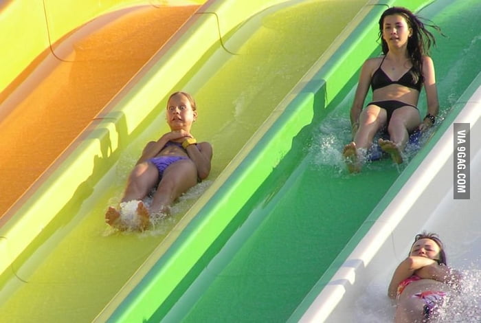 Water Slide Fear - 9GAG.