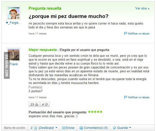 Porque mi pez anda de cabeza?