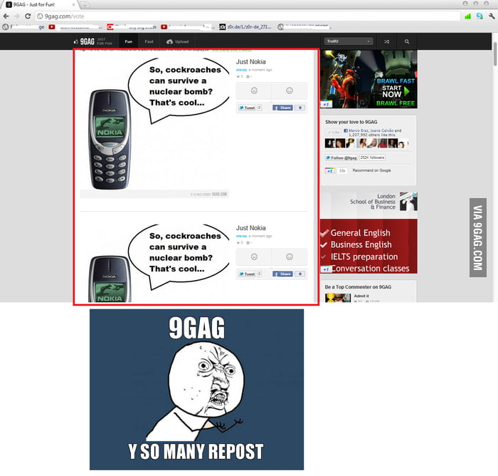 9Gag... Y U so many reposts? - 9GAG