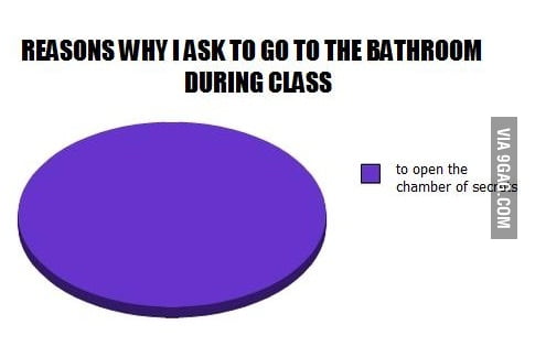 Reasons why I ask to go to the bathroom during class - 9GAG