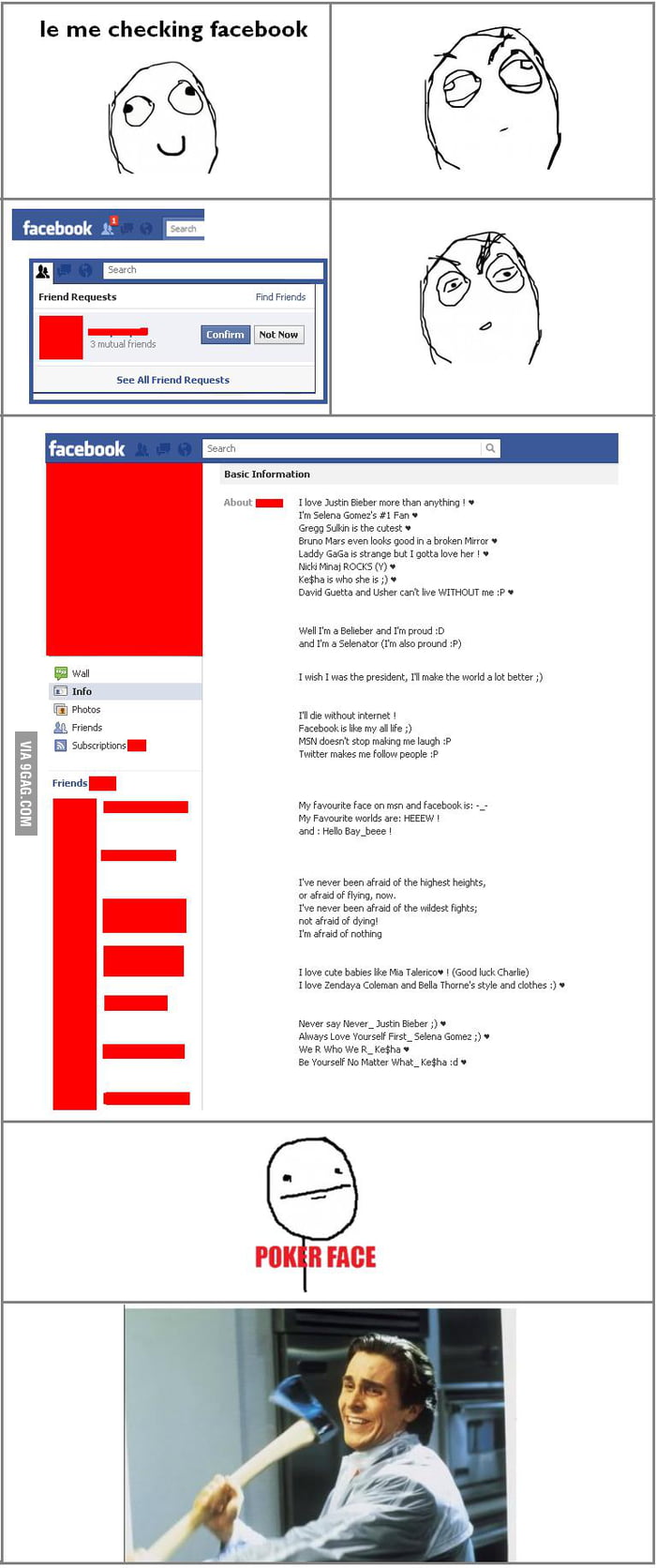 Delete request ... block ... report .... - 9GAG