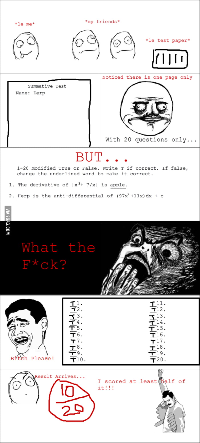 Calculus Test - 9GAG