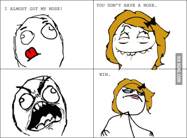 Rage comic troll girl - 9GAG