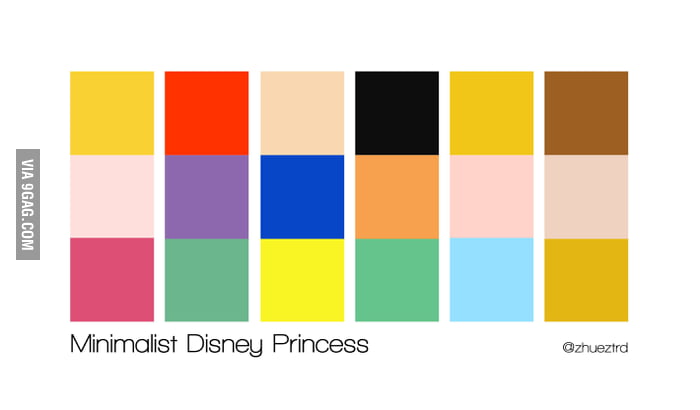 Minimalist Disney Princess - 9GAG