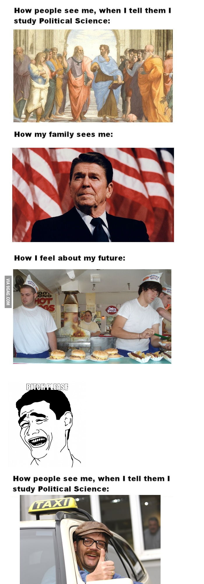 Studying Political Science Corrected 9GAG
