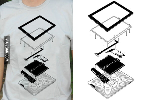 The Exploded iPad T-Shirt - 9GAG