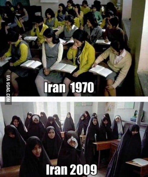Iran ,now and then. - 9GAG