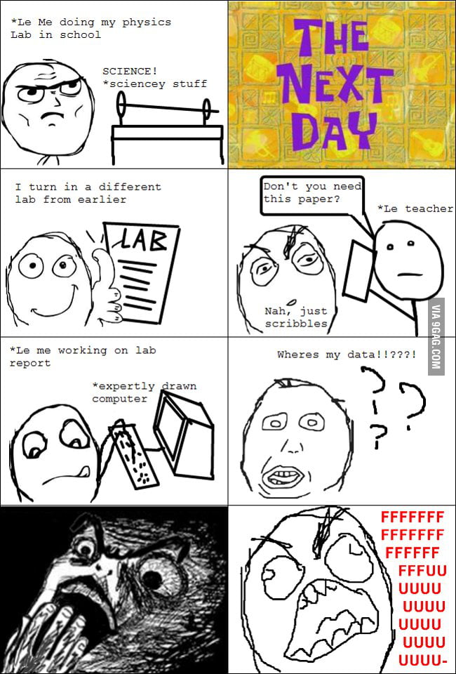 Report Rage Comic Lab Report Rage - by a friend of mine - 9GAG