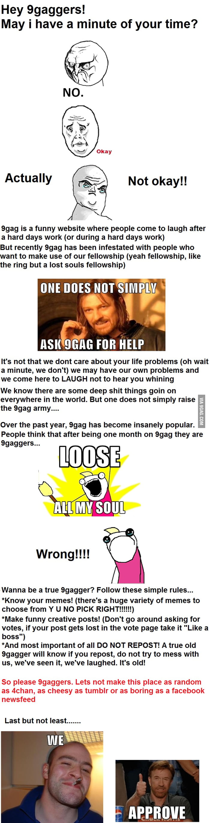 Just an old 9ggager plea. Please read! - 9GAG