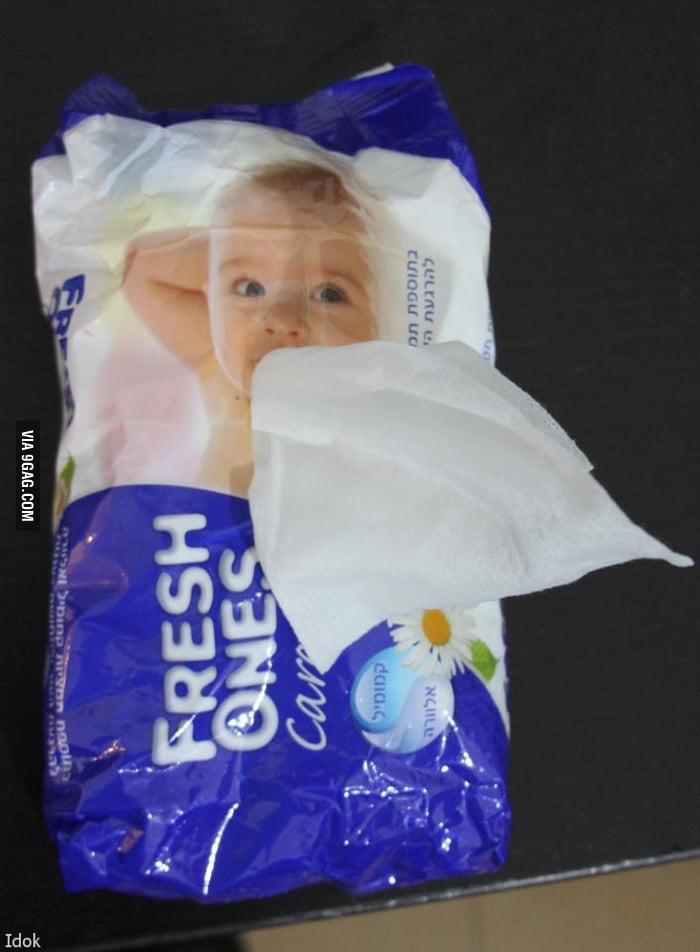 Life is always awesome when you can throw up baby whipes 9GAG