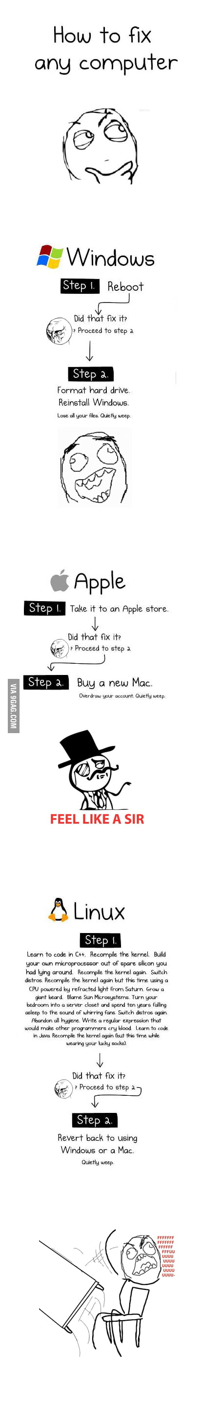 How to fix your computer - 9GAG
