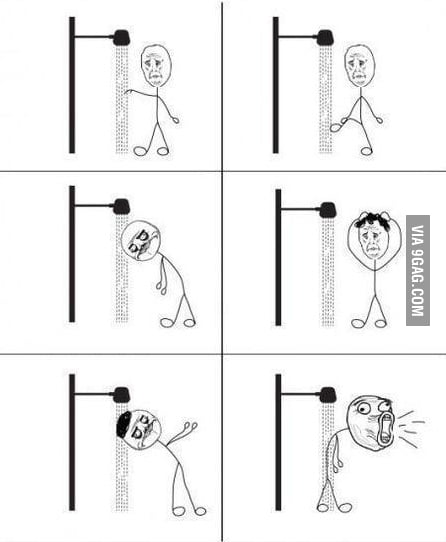 Taking A Shower With Cold Water 9gag