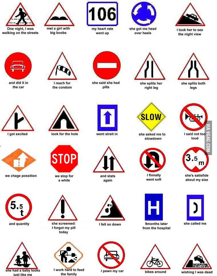 Just a story about traffic signs - 9GAG