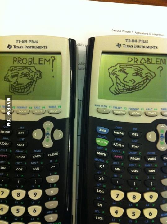 Graphic calculator troll face problem? 9GAG