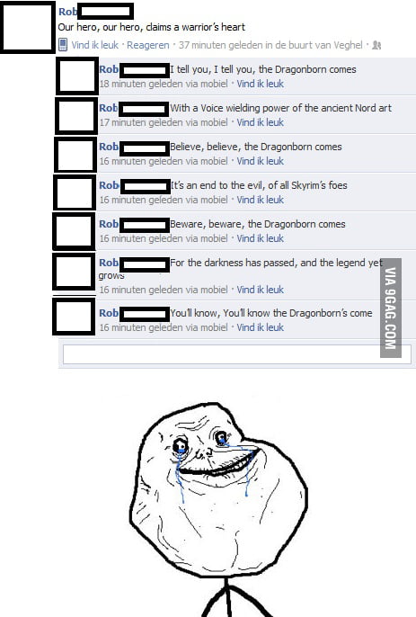 Facebook Forever alone - 9GAG