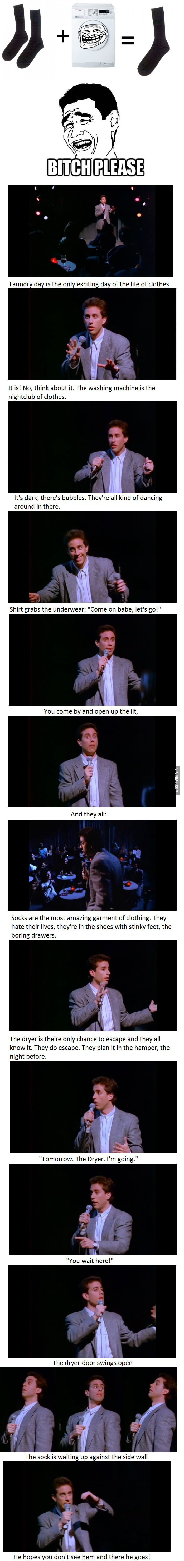 I think washing machine eats sock [Fixed] 9GAG