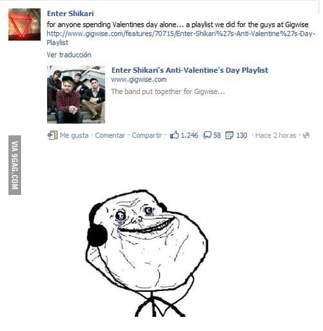 Anti Valentine S Day Playlist Forever Alone 9gag