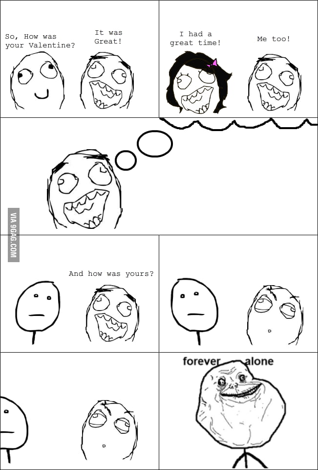 Forever Alone Lvl: Valentine Day - 9GAG