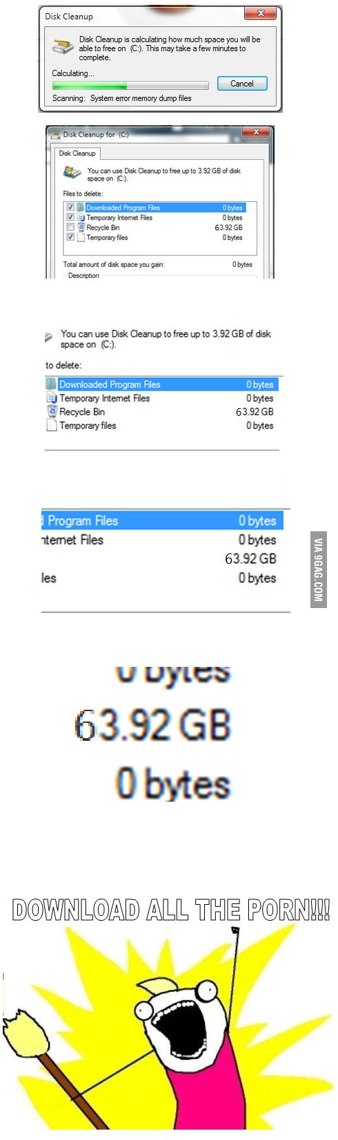Disk Cleanup Win! - 9GAG