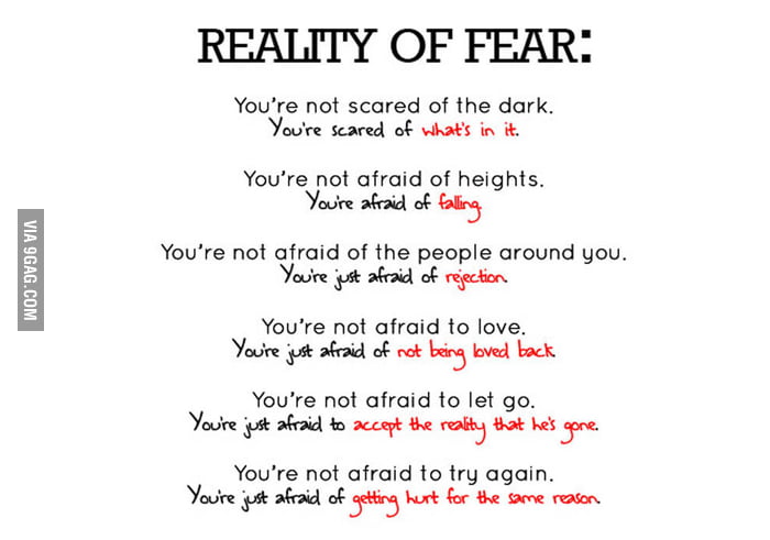 The reality of fear - 9GAG