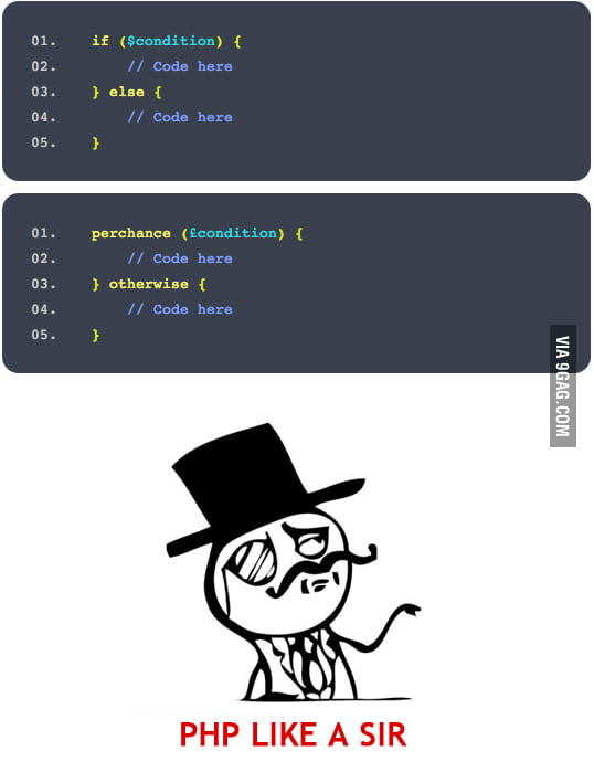 Programming like a sir - 9GAG
