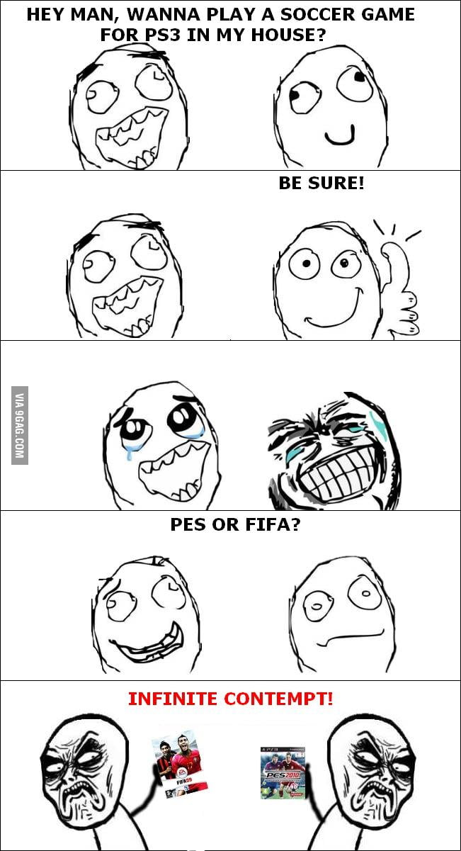 Pro Evolution Soccer Vs. Fifa 9GAG