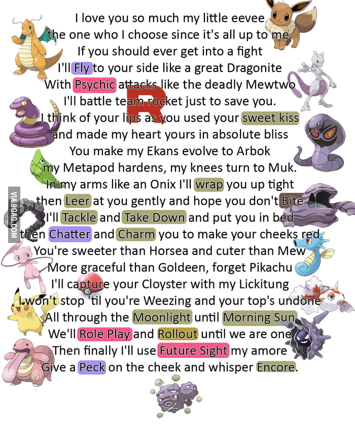 A pokemon love poem - 9GAG