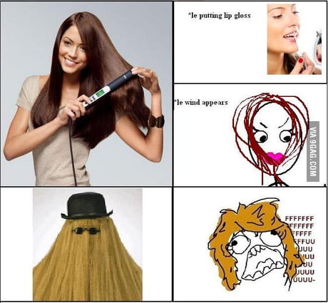 I Hate When My Hair Gets Stuck On My Lip Gloss 9gag
