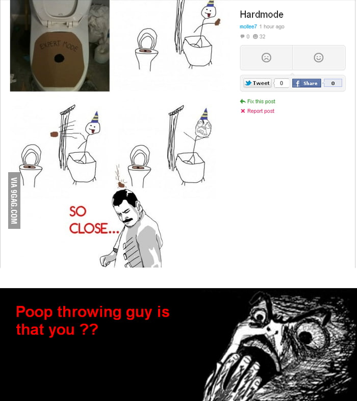 Poop throwing guy strikes again! 9GAG