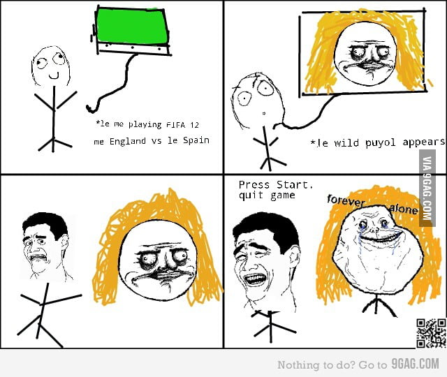 Forever alone level: Puyol - 9GAG