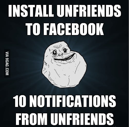 Forever alone in Facebook - 9GAG
