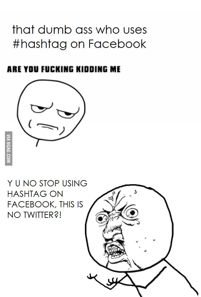 Hashtag on Facebook 9GAG