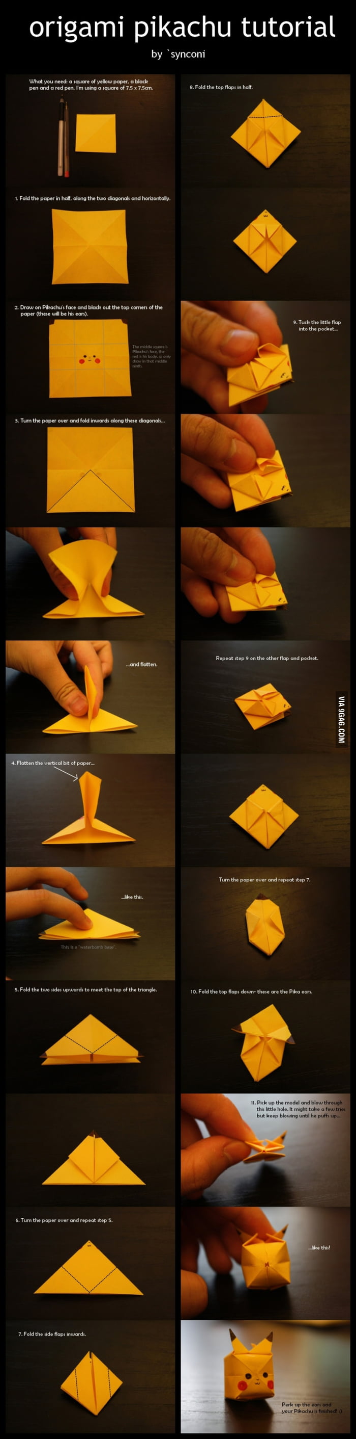 Origami Pikachu 9GAG