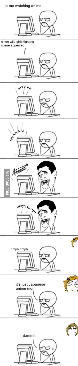 Watching Anime - 9GAG