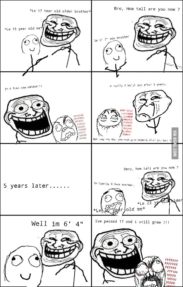 Older Brother, Y u still taller than me ? - 9GAG