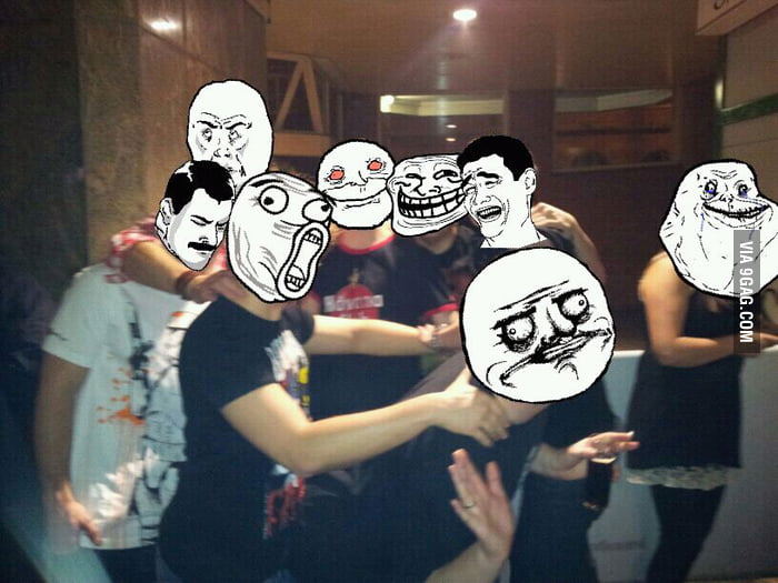 Rage faces meet forever alone - 9GAG