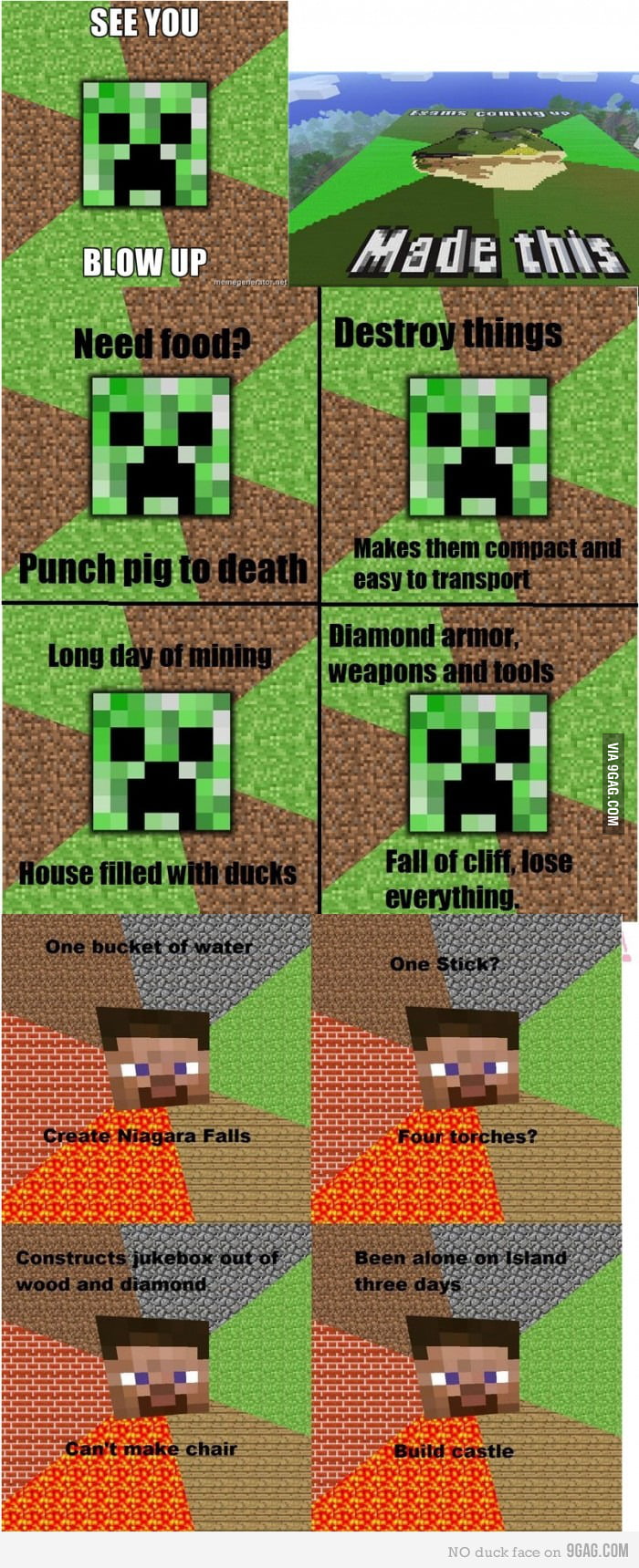 67 points - Minecraft logic - 9GAG has the best funny pics, gifs, videos, g...