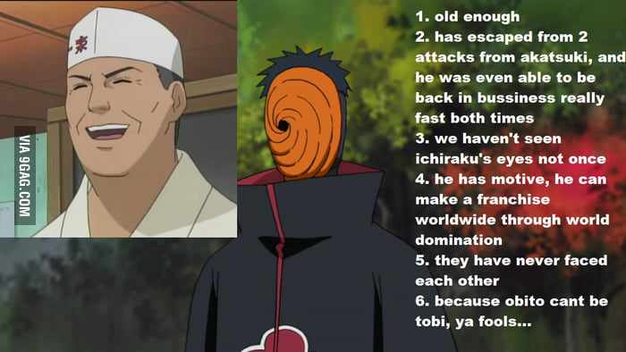 Ichiraku=tobi.... seems legit - 9GAG