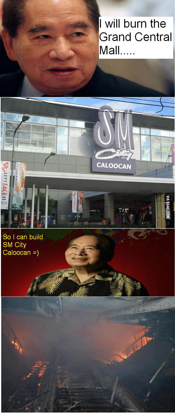 Grand Central Mall burned by.. What??? Henry Sy. New SM Mall - 9GAG