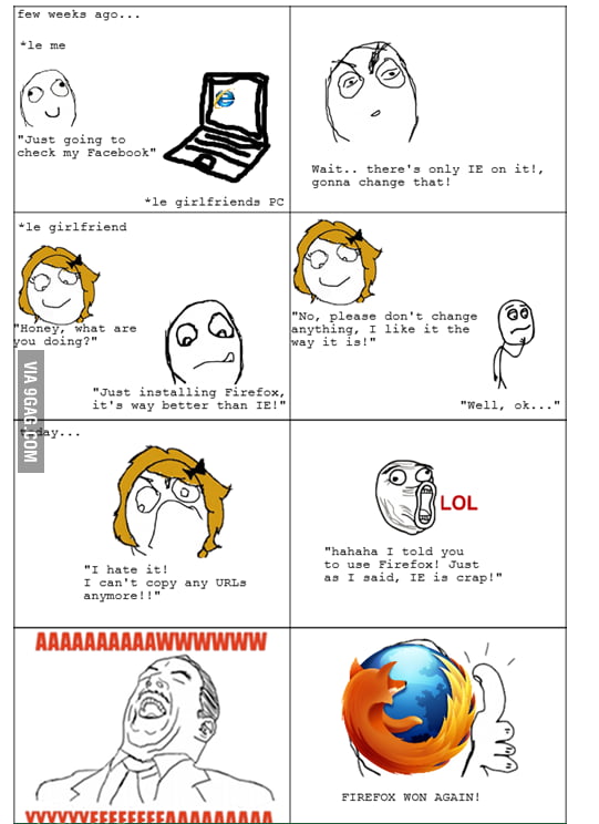 Firefox won again! - 9GAG