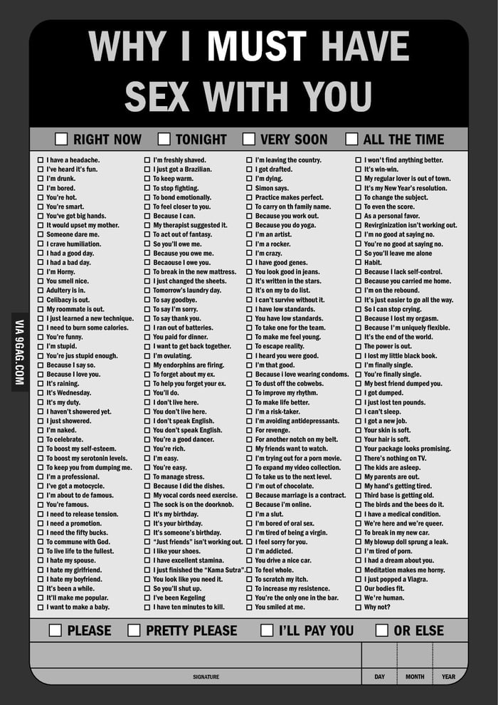 Why I Must Have Sex With You 9gag 